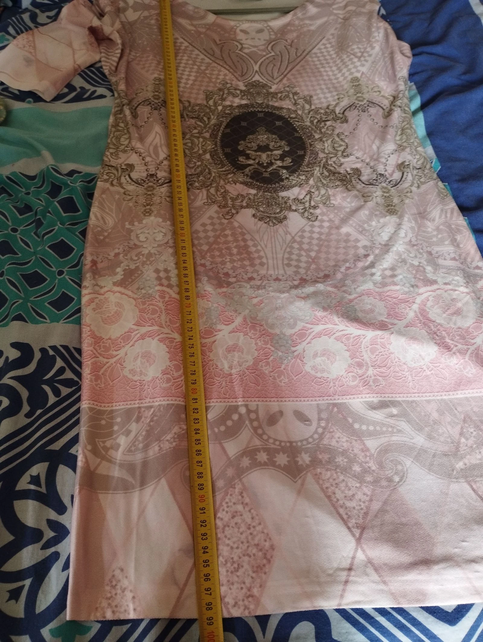 Vestido com estampa barroca missy tamanho m – photo 5